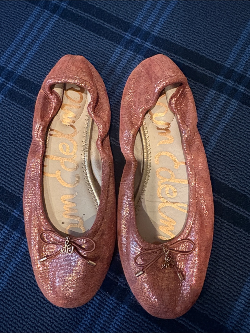 Sam Edelman Metallic Coral Ballet Flats